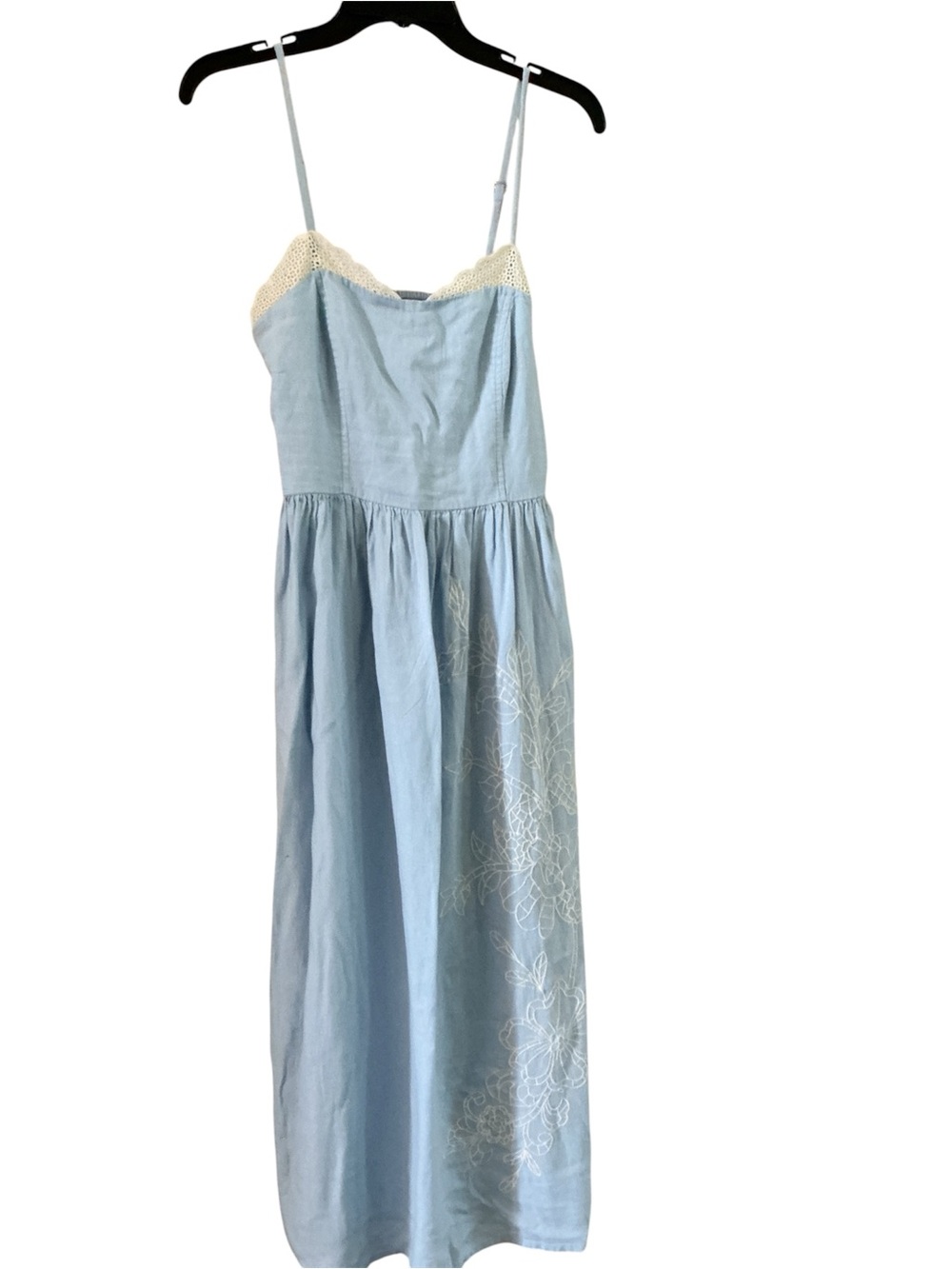 Women's Sleeveless Cutwork Midi Sundress - Universal Thread™ Light Blue - Picture 4 of 7